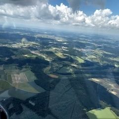 Flugwegposition um 10:59:14: Aufgenommen in der Nähe von Eichstätt, Deutschland in 1497 Meter